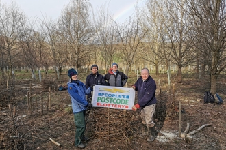 Northumberland Wildlife Trust estates volunteers conserving the trees in Juliet’s Wood, images Duncan Hoyle.