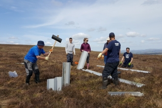 Annie volunteering at Whitelee Moor