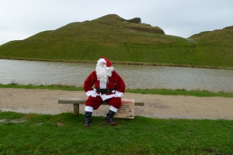 Santa at Northumberlandia
