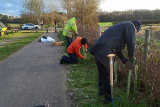 Hedge planting at Weetslade Country Park - Rob Drummond