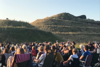 Handlebards at Northumberlandia. Image by Frances Smiles.