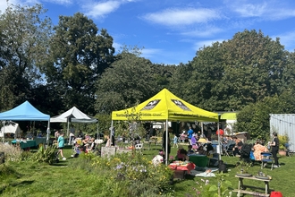 NWT gazebo in the middle of Nuns Moor Park, Newcastle. Image by NWT.