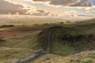 Hadrian's Wall at dusk. Image by Ian Jackson.