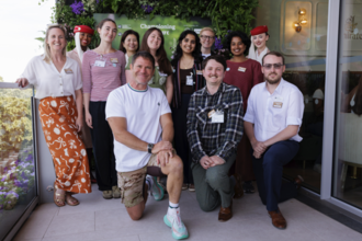 Group from Northumberland Wildlife Trust with Steve Backshall. Image by AELTC/David Cliff.