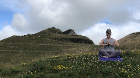 Yoga at Northumberlandia