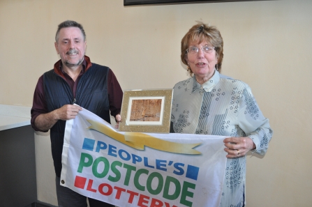 Mike Pratt, NWT Chief Executive with award winning volunteer Mary Lee