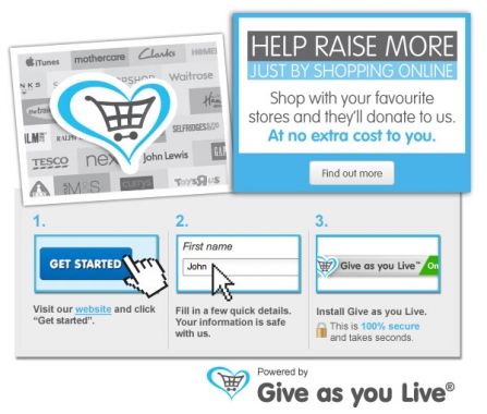 Give as you live banner