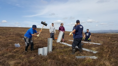 Annie volunteering at Whitelee Moor