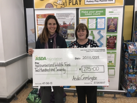 Asda Cramlington cheque presentation