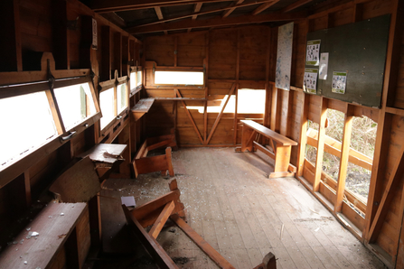 Hauxley damaged Tern Hide - Duncan Hutt