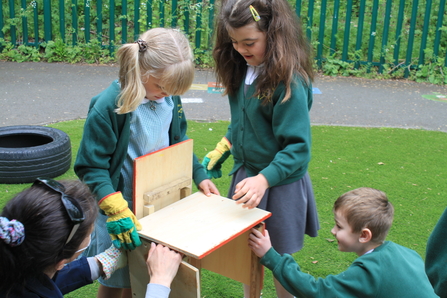 Pupils owl boxes - Kingston Park Primary School