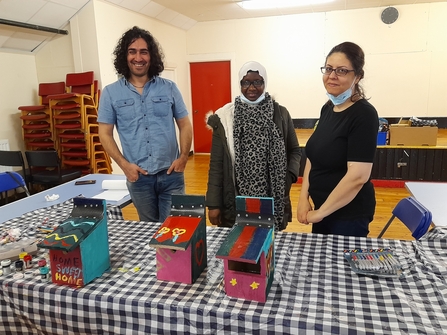 JET Women's Integration Group make birdboxes in Newcastle.