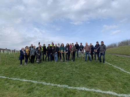 Volunteers and councillors plant 1,500 trees in Newcastle. Image: Lloyd Jones.