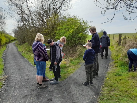 Mini beast hunting at Hauxley. Image by Julia Carr.