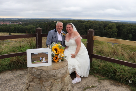 Northumberlandia wedding. Image by Fiona Dryden.