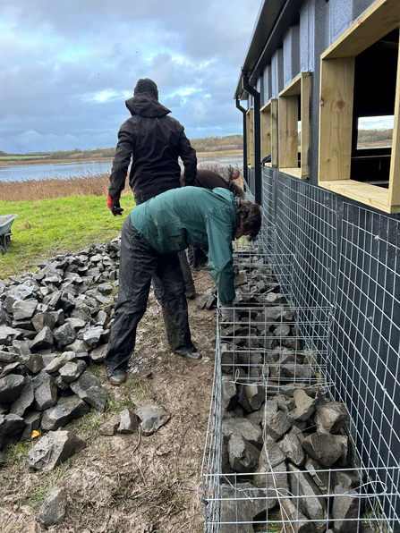 East Chevington hide gabions - Sheila Luck