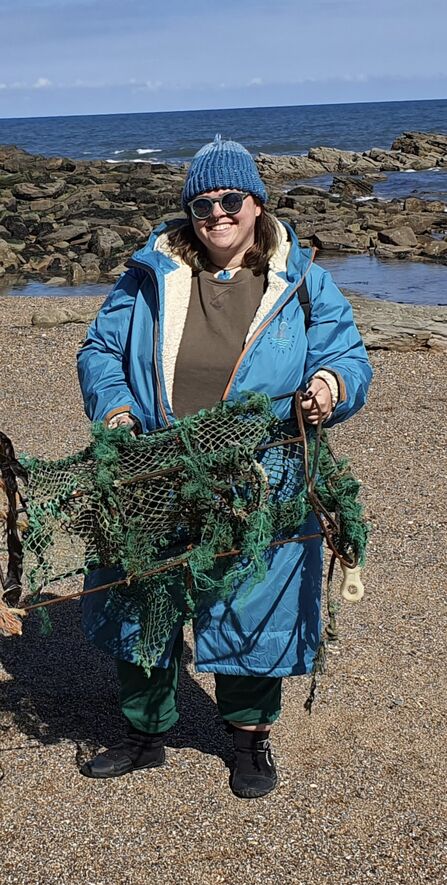 Katarina Martin holding a net. Image by Katarina Martin.