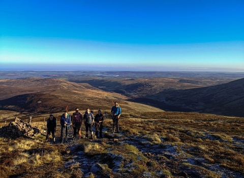 NPP habitat surveying team on The Cheviot, November 2022